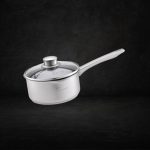 Cook & Pour Stainless Steel Saucepan 18 x 8.5cm with Glass Lid with Induction 02