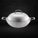 Galactic Honeycomb Wok 36 x 10.5cm with Stainless Steel Cover with Induction 01