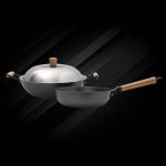 Nitrigan 3pcs Set_24cm Deep Frypan + 34cm Wok with semi Lid