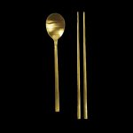 Duo Cutlery Set – Gold (Black Bg) 2