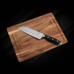 Acacia Cutting board+ Santoku Knife-01