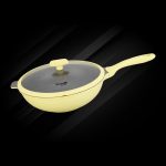 Shogun Furano 30×9.5cm Stirfry wok with Glass Lid (Induction), 4.8L – yellow