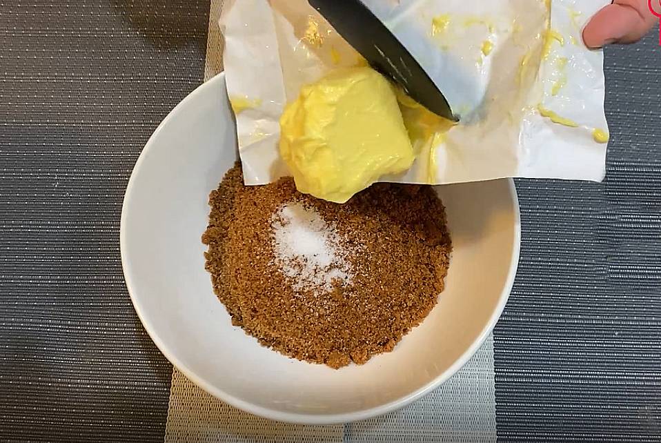 put the soft butter into the mixture
