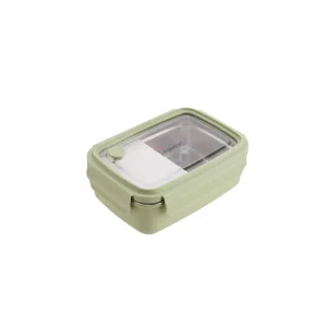 3R PAC2GO Sassy Collection 800ml Rectangular lunch box with 304 stainless steel insert - Green