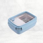 La gourmet 3R PAC2GO Sassy Collection 800ml Rectangular lunch box with 304 stainless steel insert- Blue