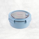 La gourmet® 3R PAC2GO Sassy Collection 1L Round lunch box with 304 stainless steel insert – Blue