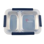 Pack To Go 750ml 2 Compartment Lunch Box – Blue 4