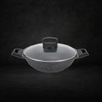 Shogun Shinji 28 x 7.5cm Wok with Glass Lid, 3.5L (Induction) Shogun Shinji 28 x 7.5cm Wok with Glass Lid, 3.5L (Induction)