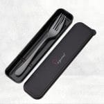 2023.05.18 Milan 2pcs Travel Cutlery Set [Black] 01