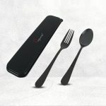 2023.05.18 Milan 2pcs Travel Cutlery Set [Black] 01