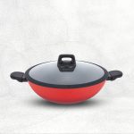 Shogun Murano 32 x9.5cm wok with Silicone Rim Glass Lid