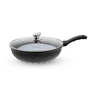 Shogun Senjo 30cm Stirfry Nonstick Wok with Glass Lid with Induction (IH)