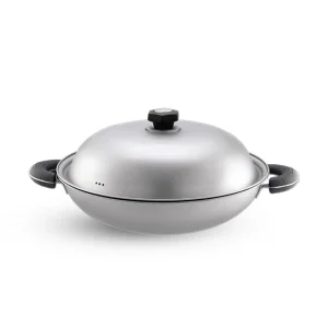 Stainless Steel Elite Wok 40cm 5-ply with Induction (8L)