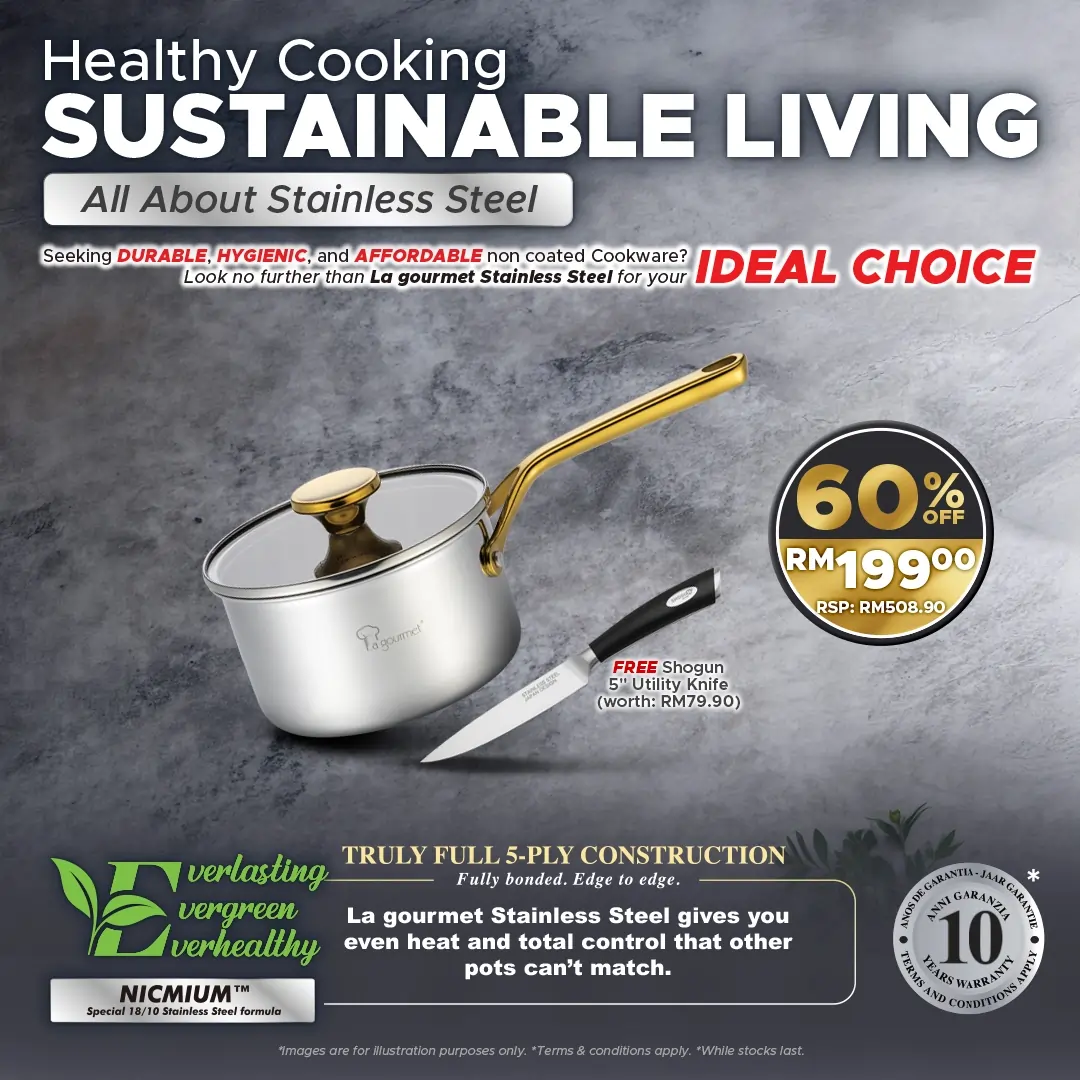 Aureon Pro 16cm Saucepan - 18/10 5PLY Stainless Steel 1.7L