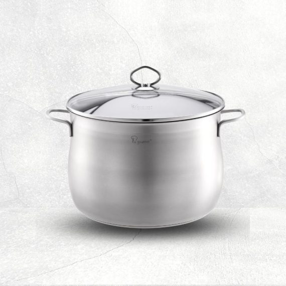 2023.05.18 La gourmet Classic 28 x 19cm Stainless Steel Stockpot with Glass Lid with Induction(12L)