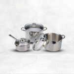2023.05.18 La gourmet Cook & Pour 3pcs set – Senior set (16cm Stainless Steel Saucepan, 20cm Stainless Steel Casserole, 24cm Stainless Steel Casserole) Stainless Steel Cookware