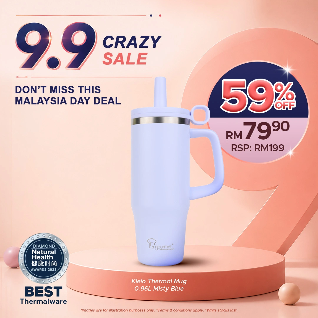 Kleio Thermal Mug - 0.96L Misty Blue