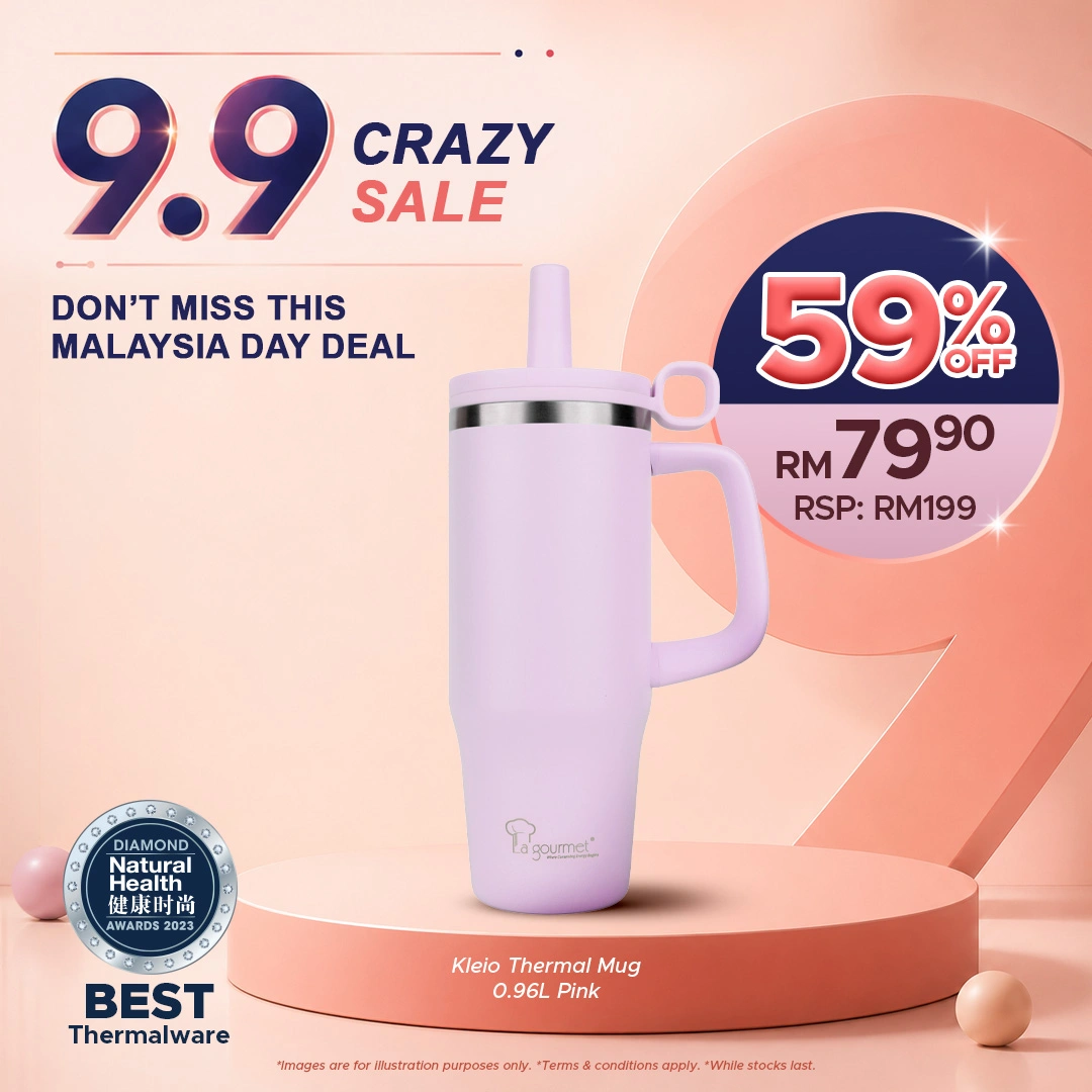 Kleio Thermal Mug - 0.96L Pink