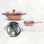 2023.05.24 Copper Diamond La gourmet Copper Diamond 34cm Wok With Glass Lid (IH) Free 20cm Free Frypan (IH) 03