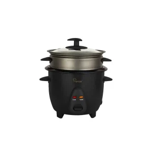 Electric Rice Cooker with Non-stick Steamer - 0.6L Coal Black