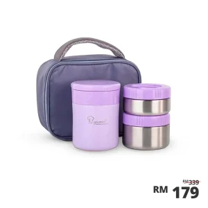 Spring Lunch Set with Pouch - Lilac