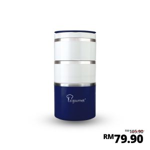 Pack2Go 1230ml Triple deck lunch box (Blue)