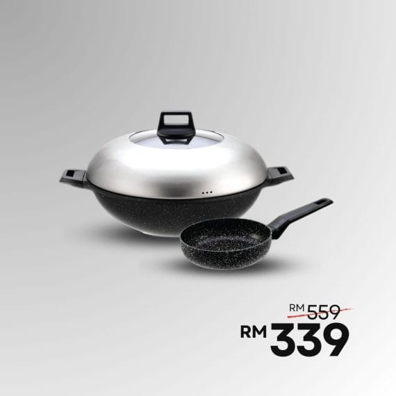 2024.05.16 Shogun Marble 36 x 11cm Wok With Semi Glass Lid 01 2024.05.16 Shogun Marble 36 x 11cm Wok With Semi Glass Lid 01