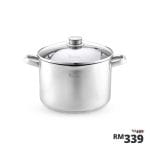 2024.12.12 Cook & Pour 24 x 16cm High Stainless Steel Casserole with Glass Lid with Induction (6.8L) 2024.12.12 Cook & Pour 24 x 16cm High Stainless Steel Casserole with Glass Lid with Induction (6.8L)