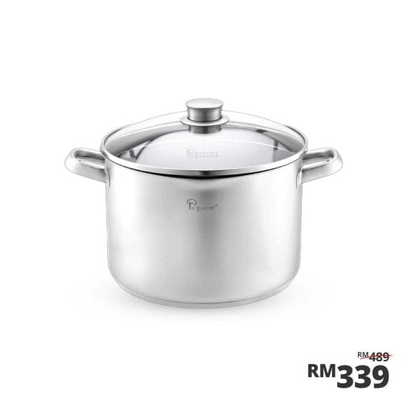 2024.12.12 Cook & Pour 24 x 16cm High Stainless Steel Casserole with Glass Lid with Induction (6.8L) 2024.12.12 Cook & Pour 24 x 16cm High Stainless Steel Casserole with Glass Lid with Induction (6.8L)