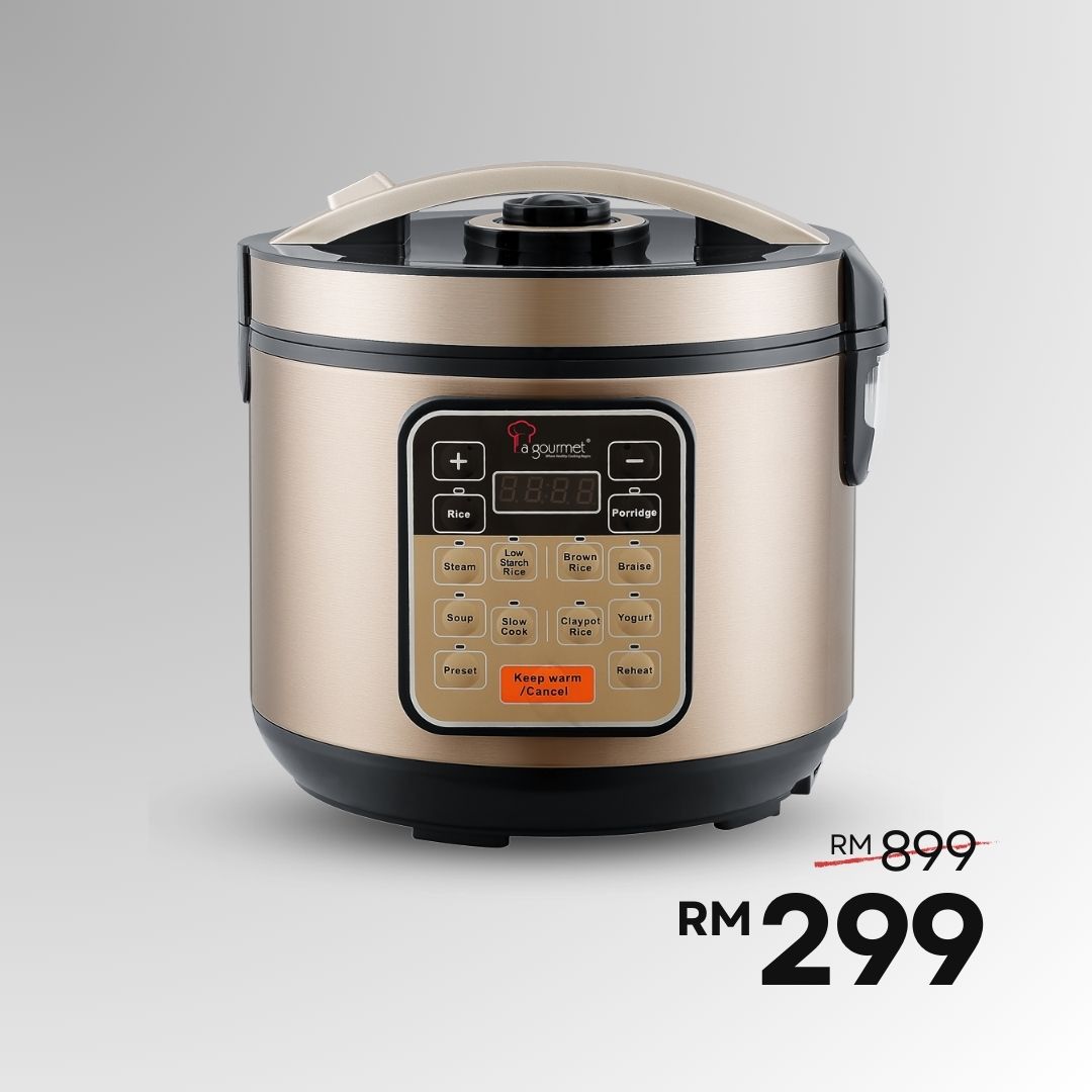 Healthy Rice Cooker 1.5L Goldion La gourmet Malaysia