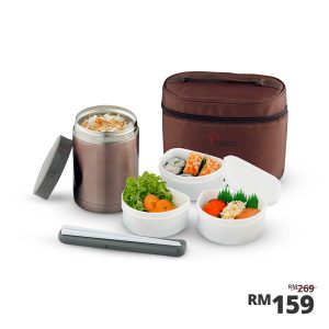 Sakura 0.58L 4pcs Sakura Small Food Jar With Pouch