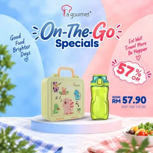 Sassy Kids 1000ml 3 Compartment Lunch Box - Dinosaur