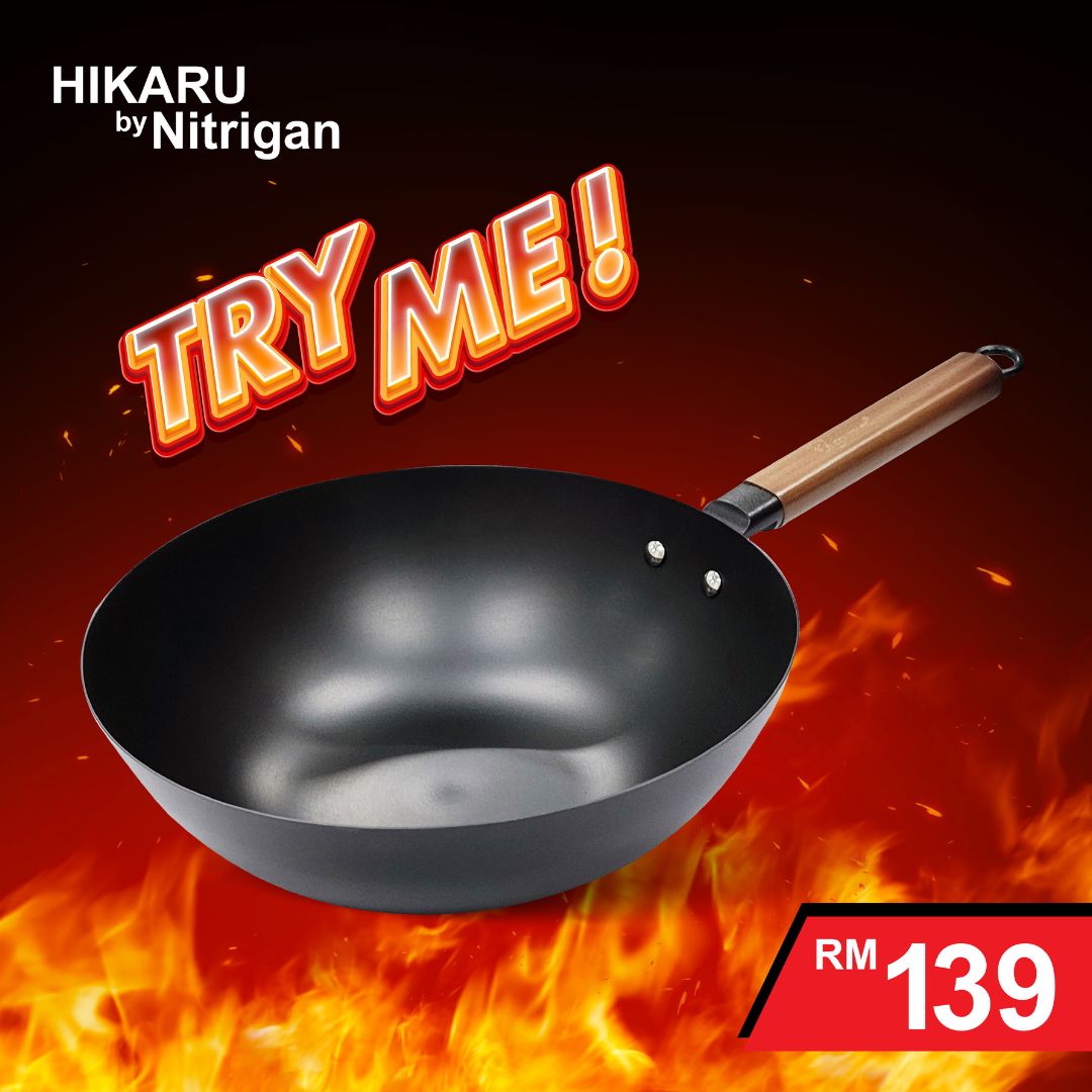 La gourmet Nitrigan 40 x 11cm Cast Iron Open Wok , 8L (IH) - La gourmet®  Malaysia