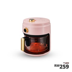 Crystalline Air Fryer, 4L Flamingo Pink