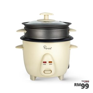 La gourmet 0.6L Rice Cooker with non-stick steamer, VANILLA CREAM