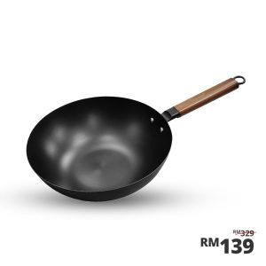 La gourmet Hikaru 30cm x 9.5 Wok (Induction), 4.6L