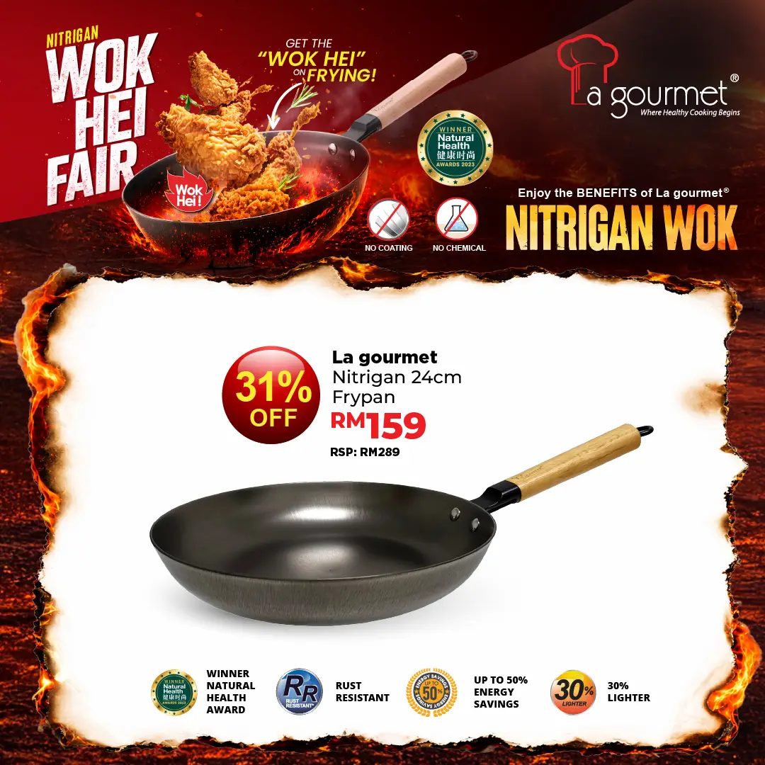 Nitrigan 24 x 4.5cm Frypan with Induction(1.4L)