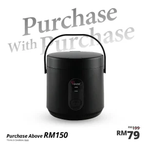 La gourmet 0.4L Rice Cooker, COAL BLACK