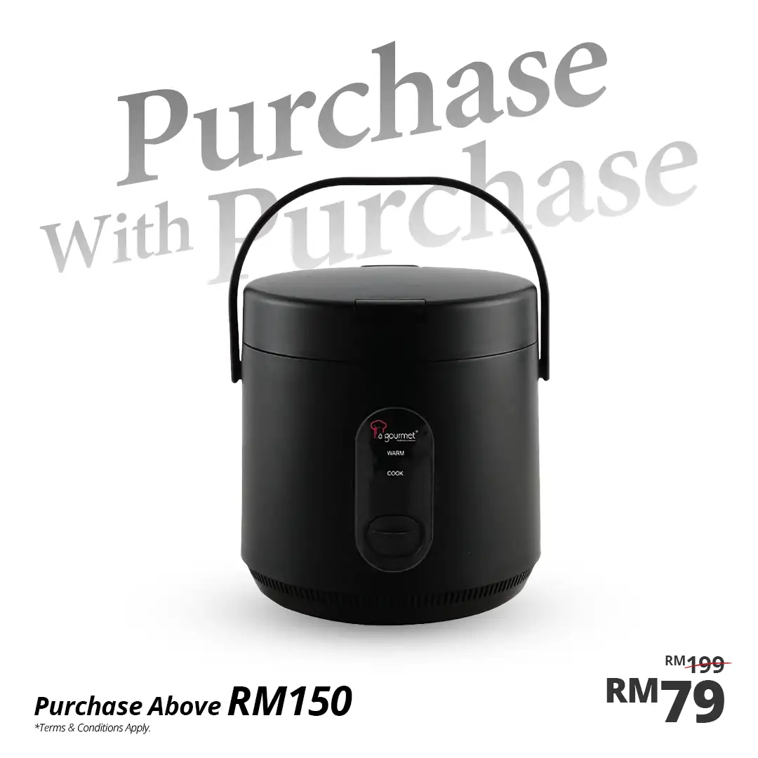 La gourmet 0.4L Rice Cooker, COAL BLACK