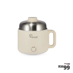Electric 1.6L Multi Cooker (Ceramic Coating With Steamer Piece) - Vanilla Cream
