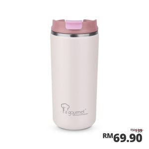 Superwide Wave 350ml Mug - Beige / Dark Pink