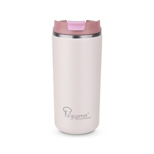 Superwide Wave 350ml Mug - Beige / Dark Pink