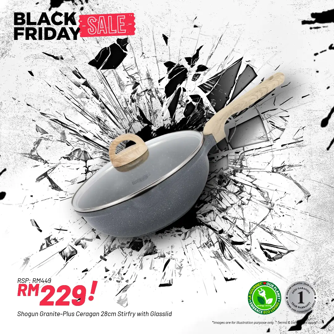 Shogun Granite Plus Ceragan 28cm Wok