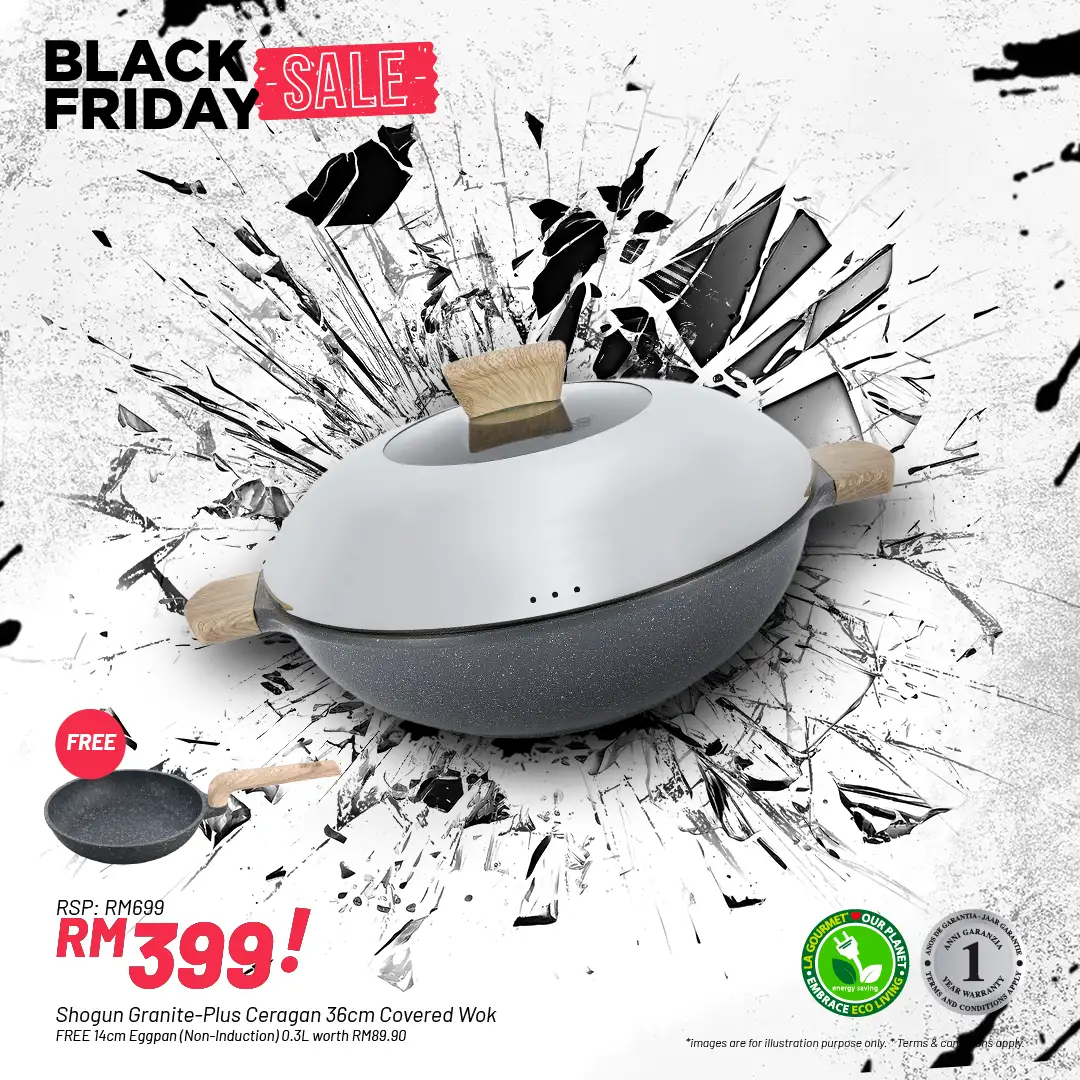 Shogun Granite Plus Ceragan 36cm Wok