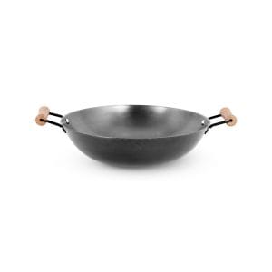 Nitrigan 32 x 9cm Cast Iron Wok with Induction (4.5L)
