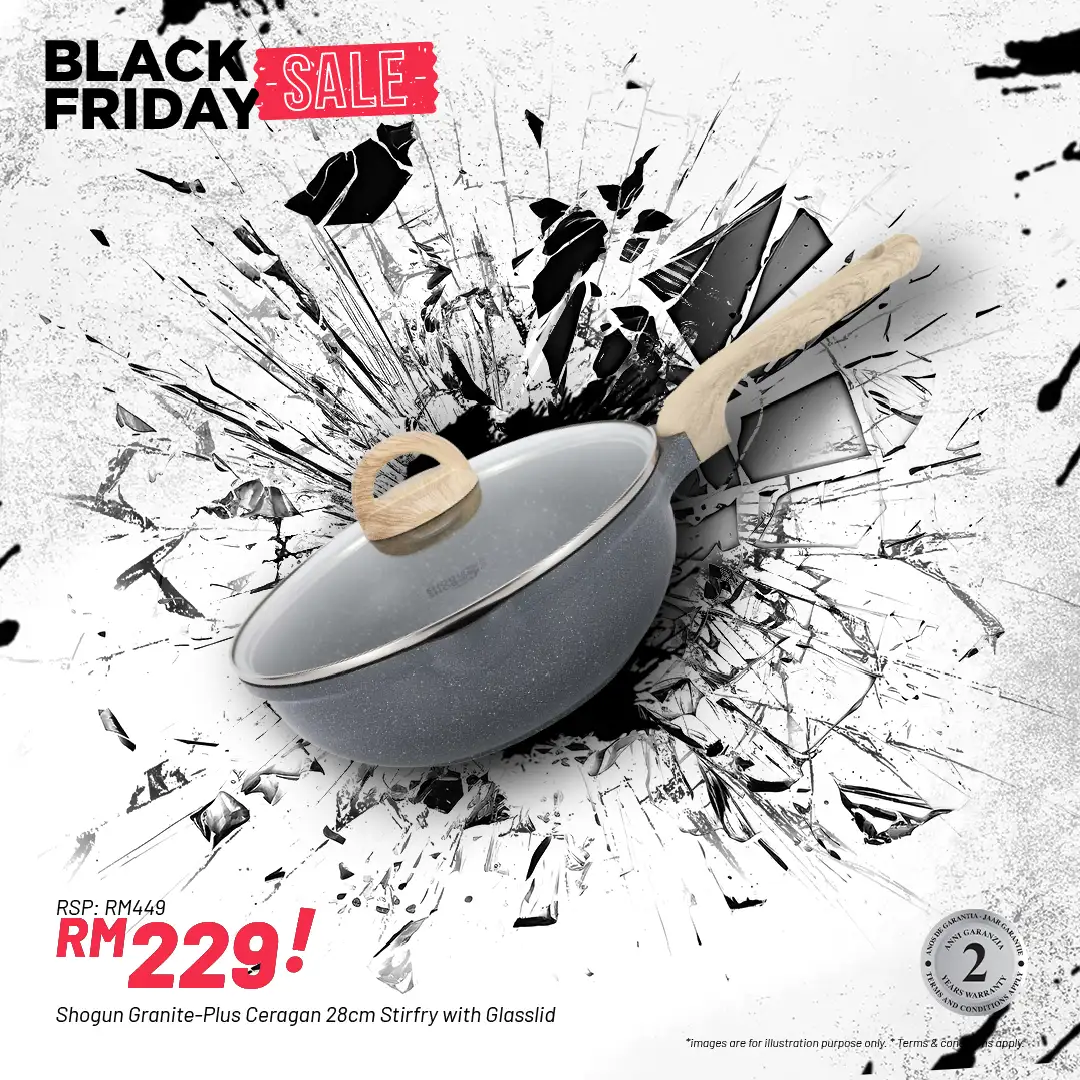 Shogun Granite Plus Ceragan 28cm Wok