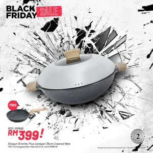 Shogun Granite Plus Ceragan 36cm Wok