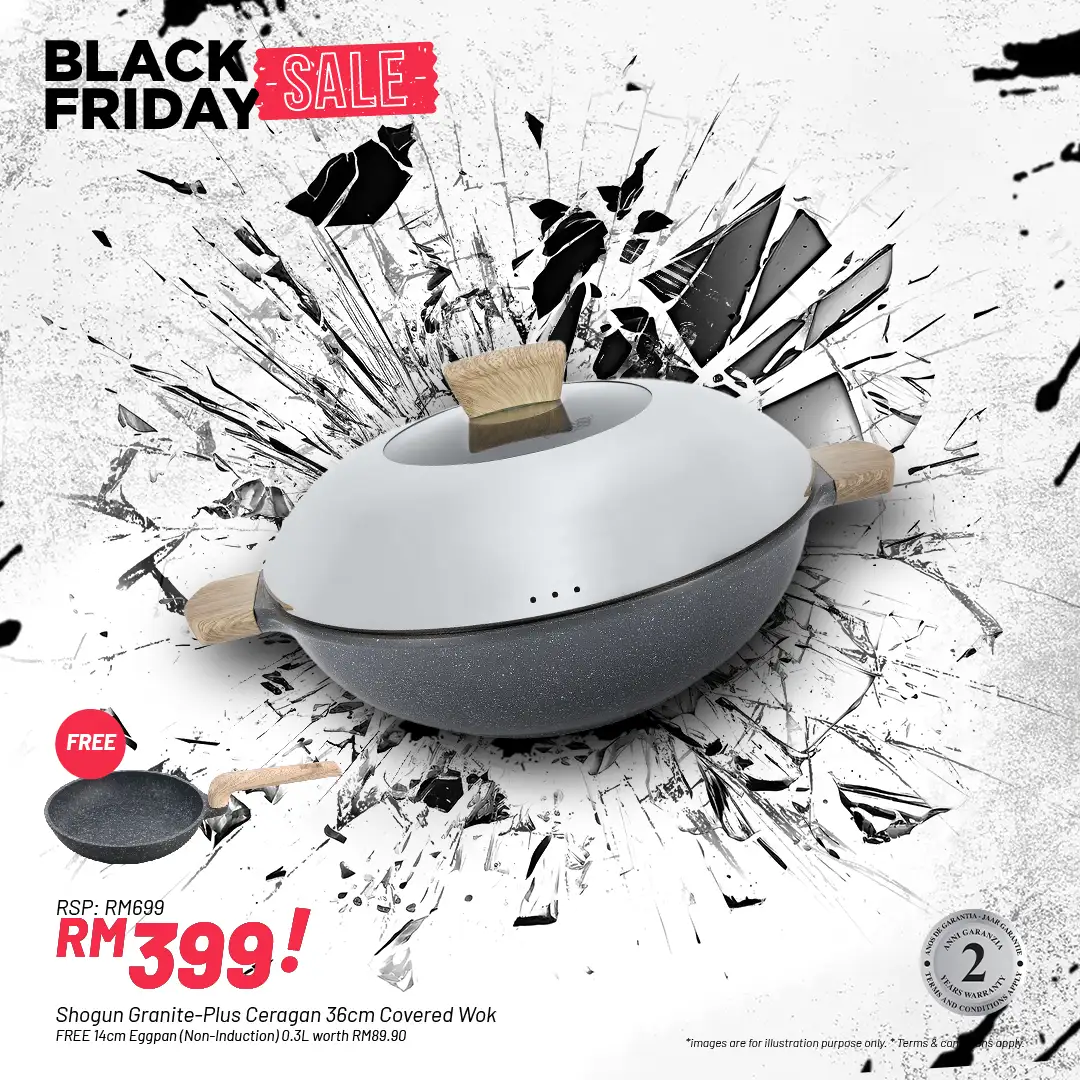 Shogun Granite Plus Ceragan 36cm Wok