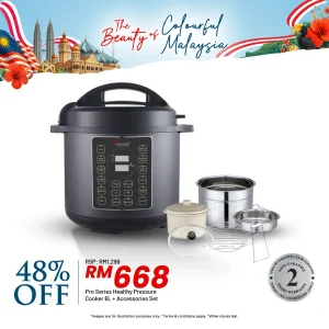 Healthy Pressure Cooker 6L - Pro Series