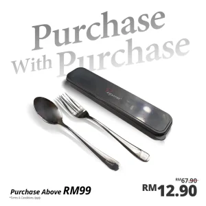 London 2pcs Travel Cutlery Set (PWP RM12.90 Purchase Above RM99 in Single Receipt)
